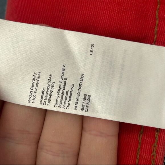 Vintage Tommy Hilfiger Blue Denim Jacket with Red and White Logo - Picture 10 of 16